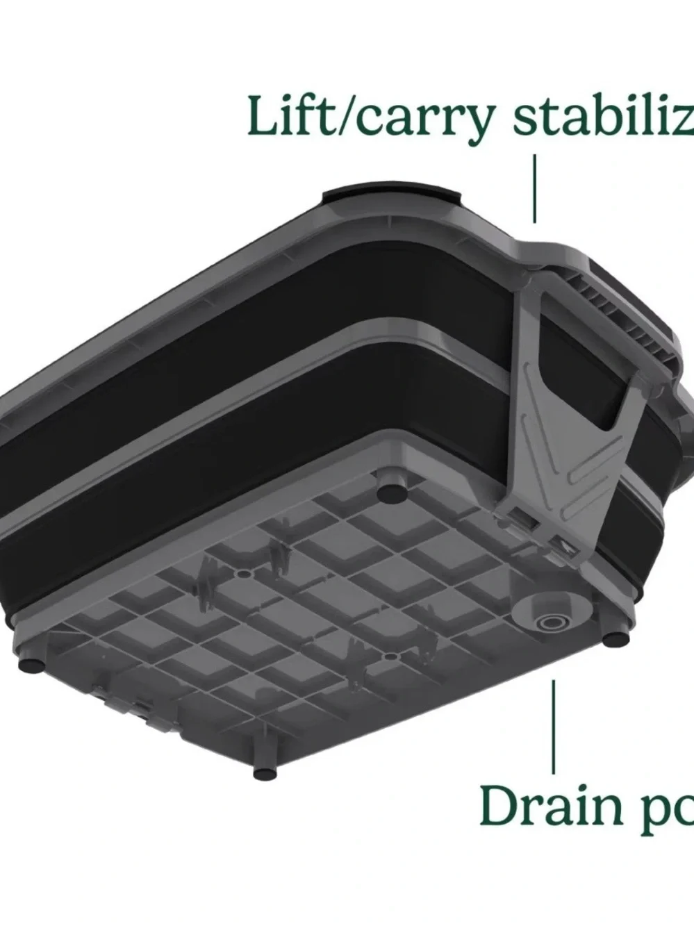 Collapsible 4-in-1 Gray Multi-Purpose Serving & Cooler Tray